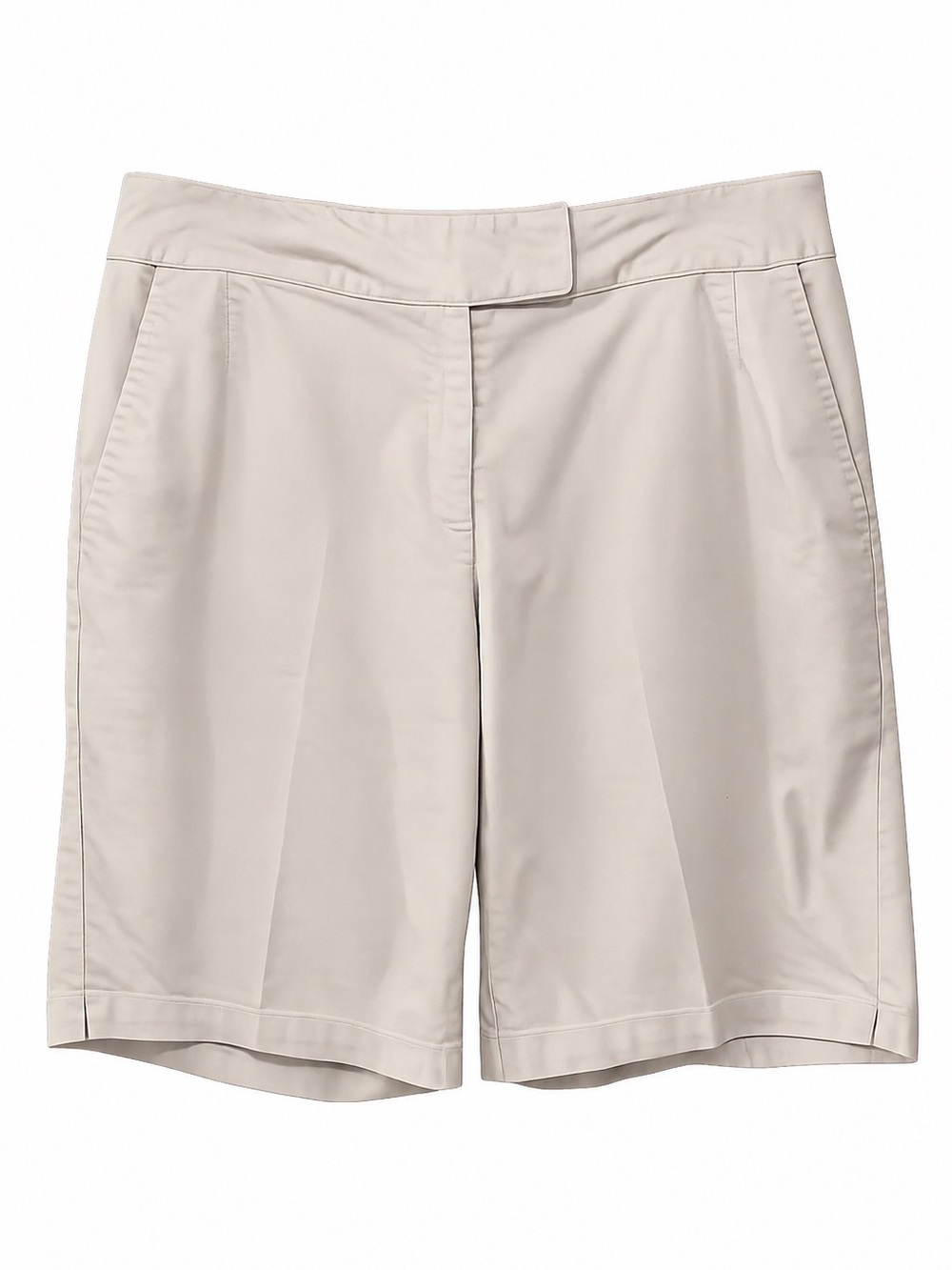 Nike Golf Dri-Fit Khaki Bermuda Shorts Size 10 Classic Performance Stretch